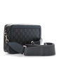 Amelia GG Supreme Monogram Textured Dollar Calfskin Small Ophidia Top Handle Shoulder Grey Black Graphite Grey