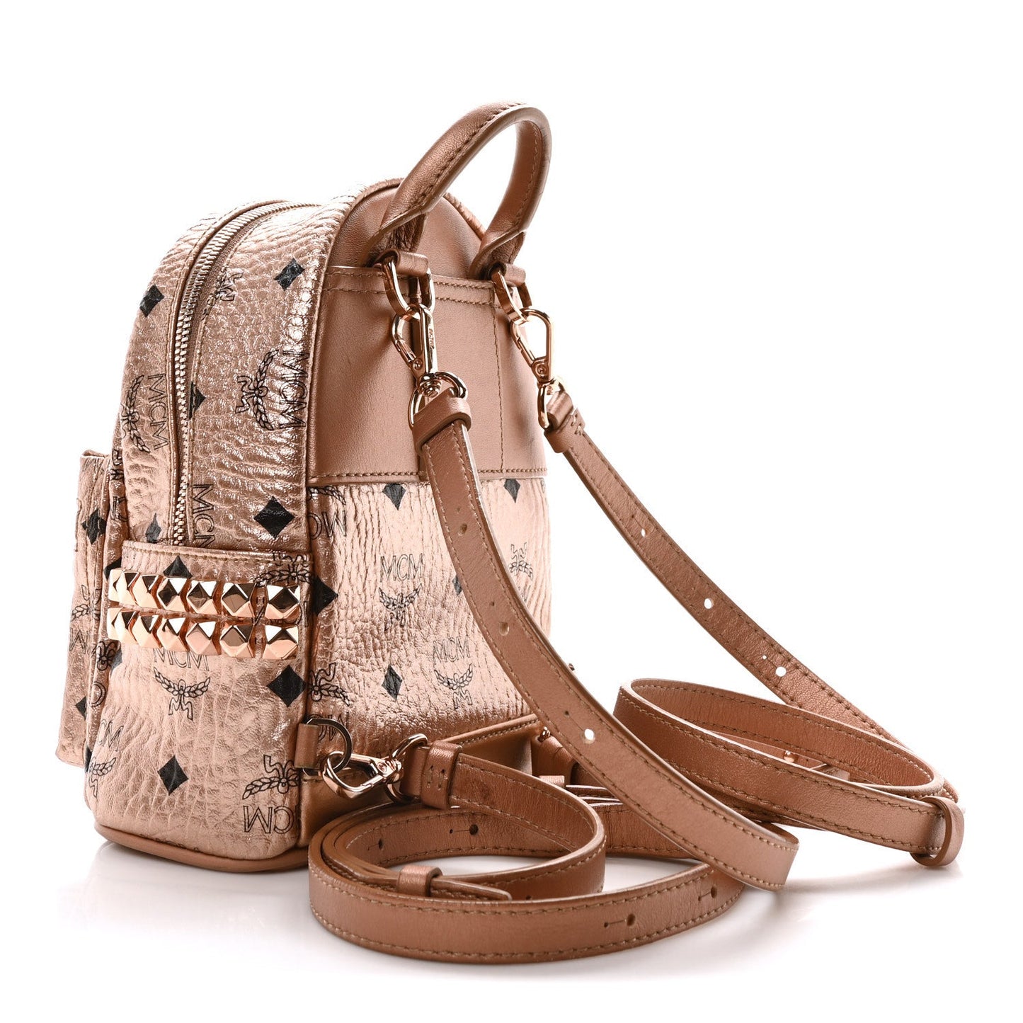 jmb        Visetos Studded X-Mini Bebe Boo Backpack Champagne Gold