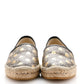 Amelia GG Supreme Monogram Bees Espadrille Flats 38.5 Beige Ebony Oro Black