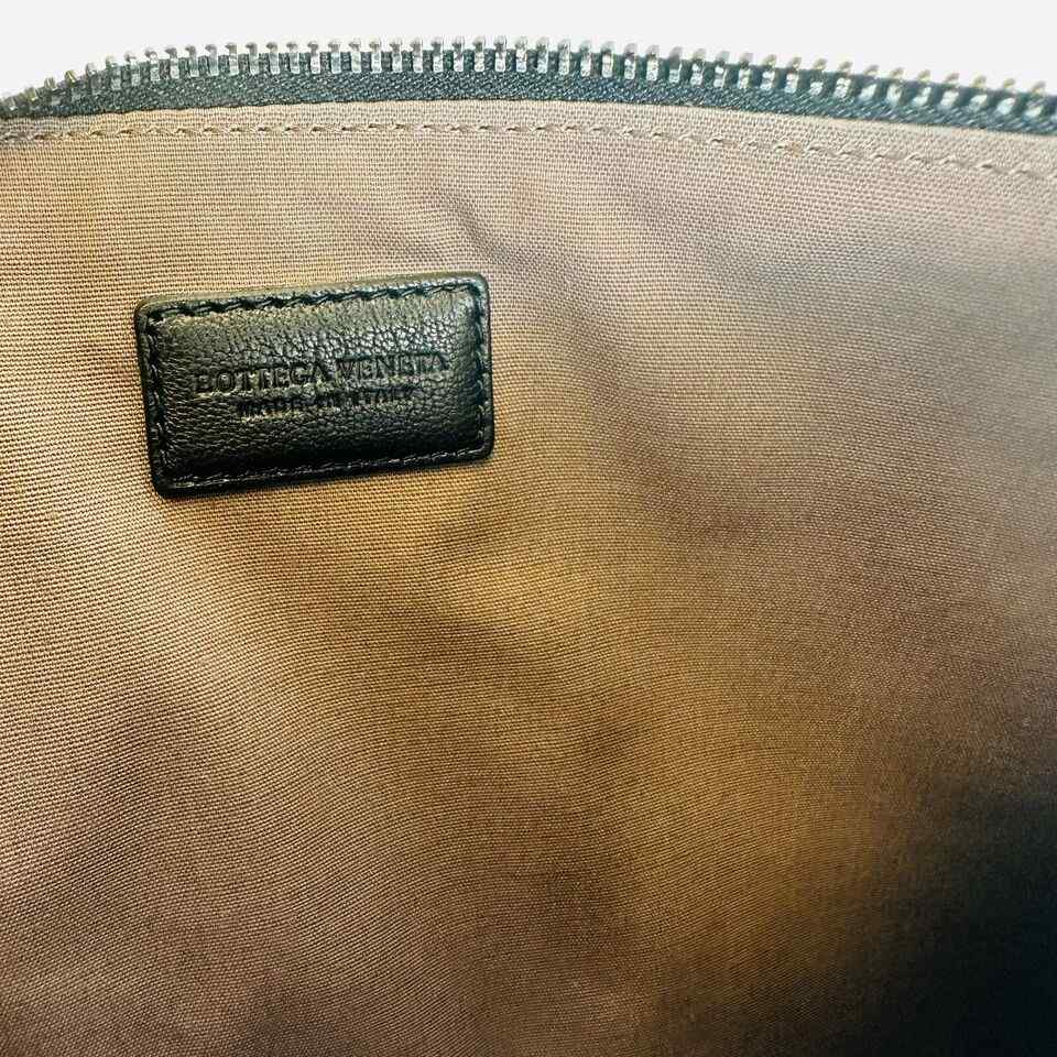 BOTTEGA VENETA Women's  Leather Clutch Pouch Bag Butterfly Detail