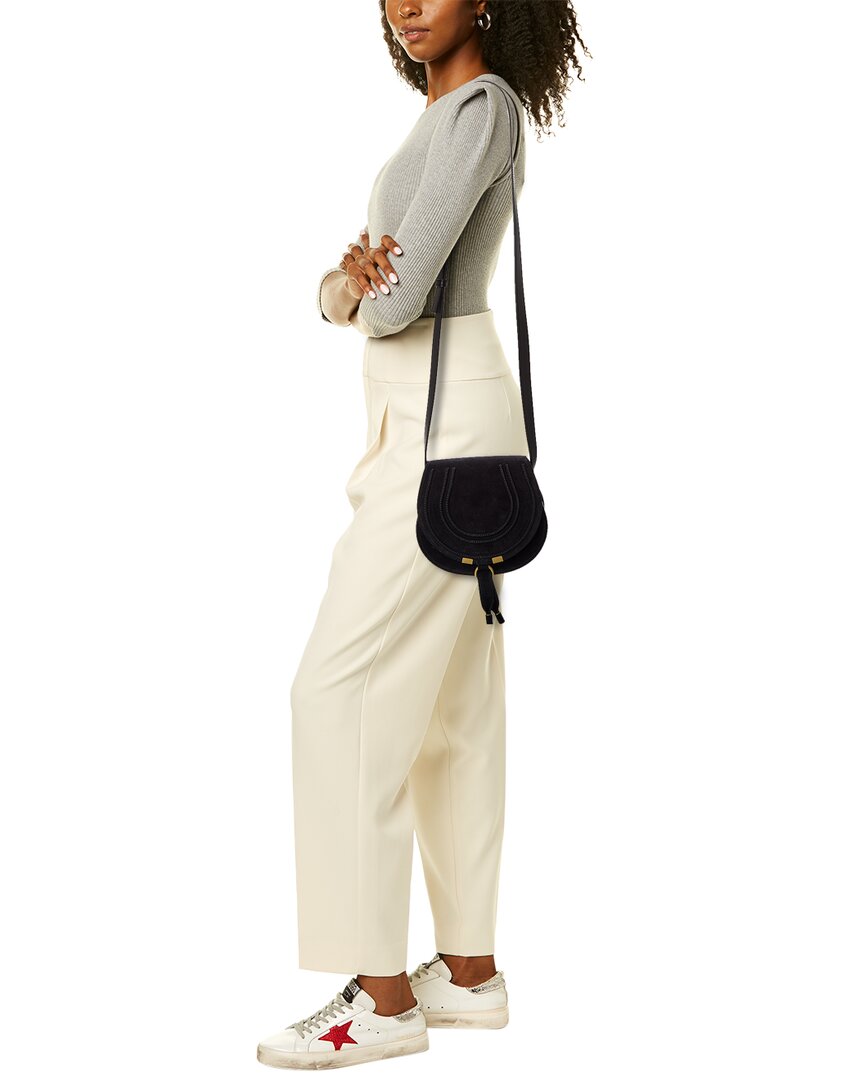 CHL - CC o? Marcie Small Suede Saddle Bag