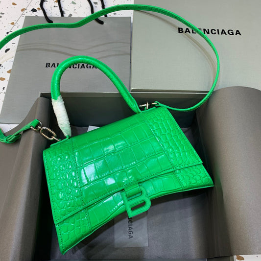 BLN-Ciaga Hourglass Small Handbag In Bright Green, For Women,  Bags 9in/23cm