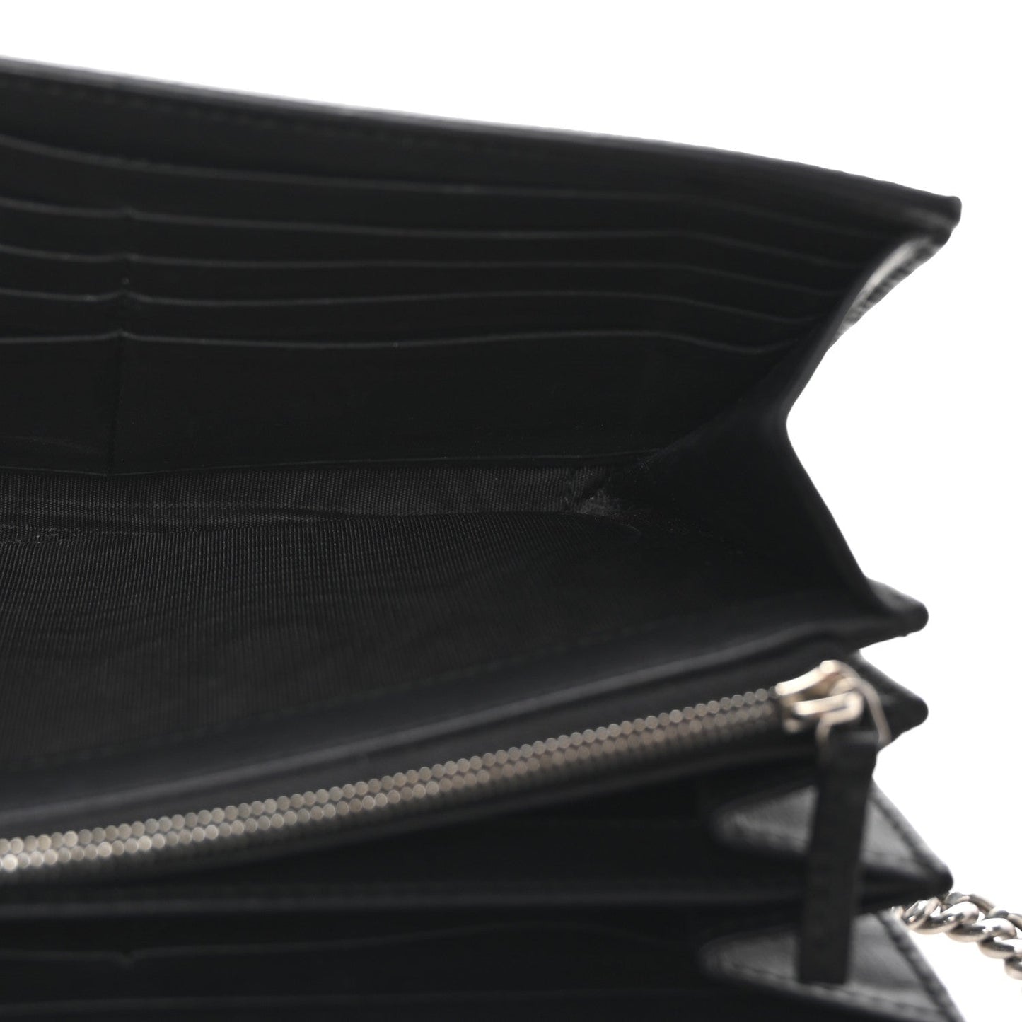Amelia GG Supreme Monogram Mini Dionysus Chain Wallet Beige Black