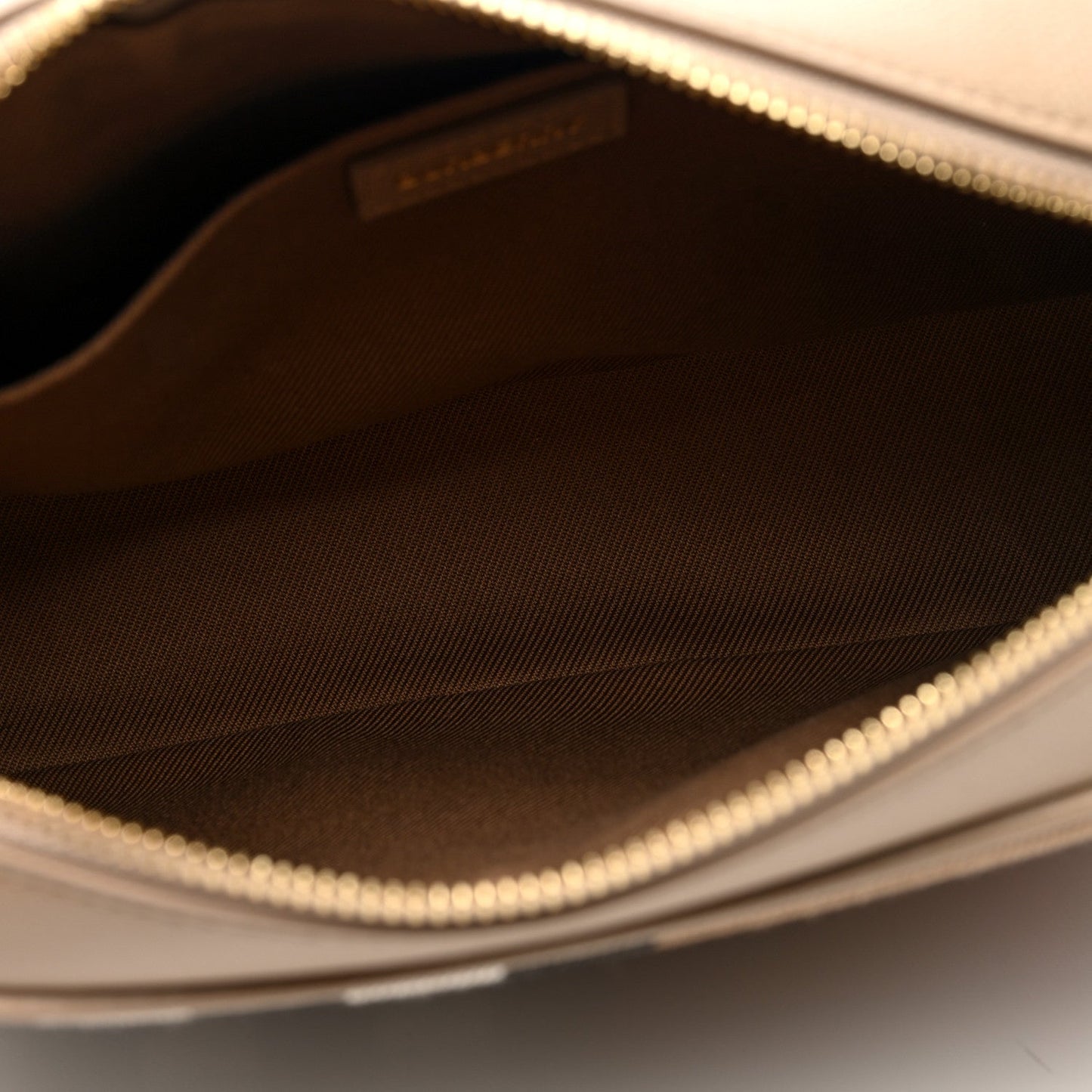 Amelia Calfskin Ho    Check Medium Camera Bag Chestnut Beige