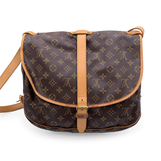 LOUIS VUITTON   Monogram Canvas Saumur 35 Crossbody Bag