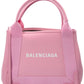 Blnciaga Navy Cabas XS Canvas & Leather Tote
