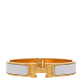 Amelia Enamel Narrow Clic Clac H Bracelet PM White