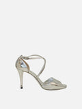 CHANEL Metallic Silver Size EU 41 Heeled Sandals