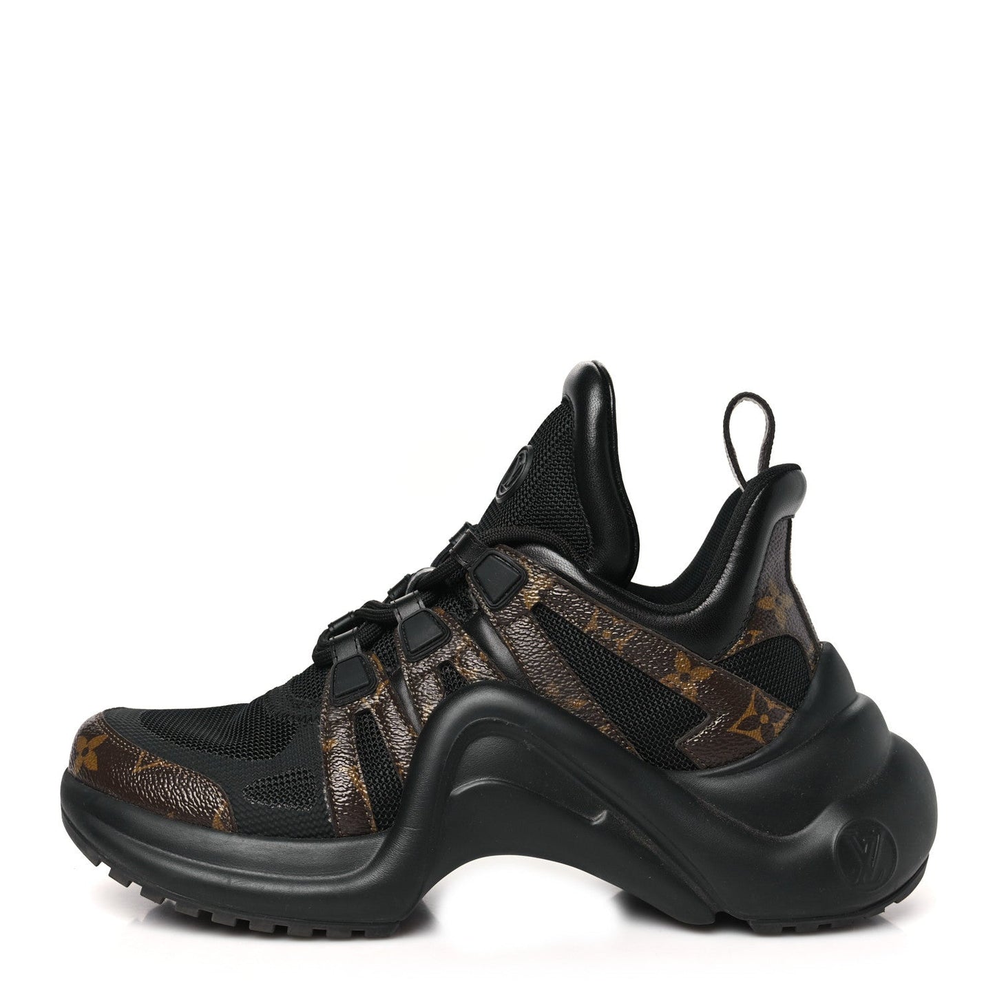 Louis Vuitton Calfskin Patent Monogram LV Archlight Sneakers Black