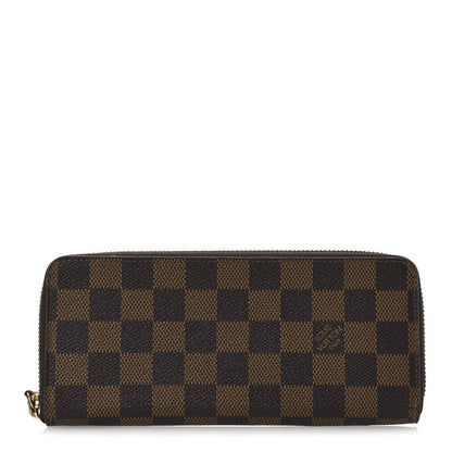 Louis Vuitton Damier Ebene Clemence Wallet Cherry