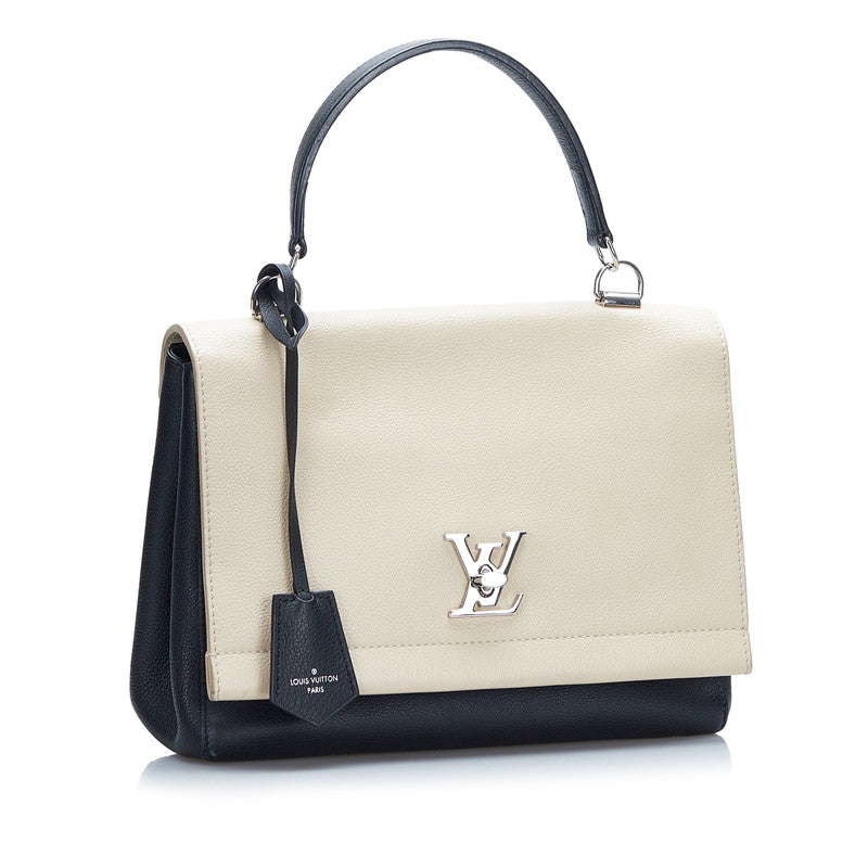 Louis Vuitton Lock Me 2 Cartable Noir Shoulder Bag Creme