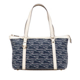 Gucci Abbey Canvas Leather Tote Bag