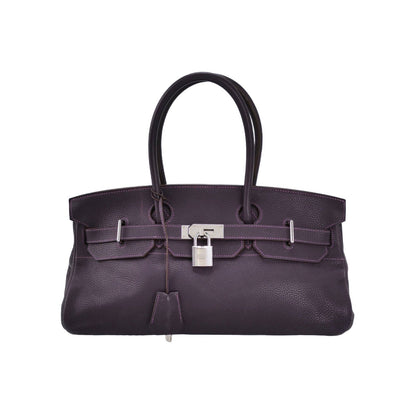 Hermes Shoulder Birkin 42 HSS Special Order Togo Cassis Violet Anemone Interior Hardware 2009