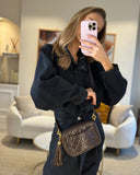 Chanel   Chocolate Brown Small Camera Bag in Caviar Leather with Gold Hardware