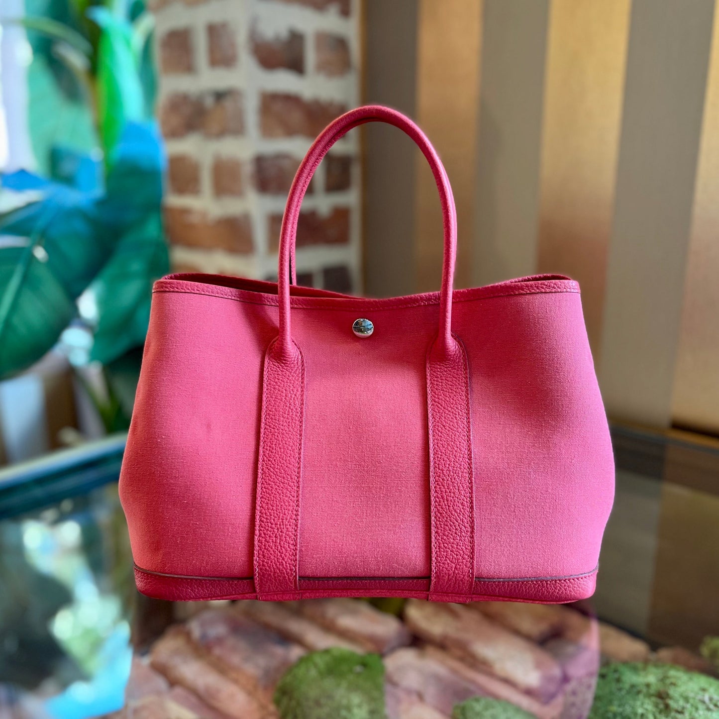 HRMS Garden Party 30 Pink Cl?mence Toile Tote