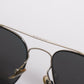 Gucci Men's Sunglasses In Black With Silver Frame