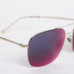 Gucci Men's Sunglasses In Black With Silver Frame