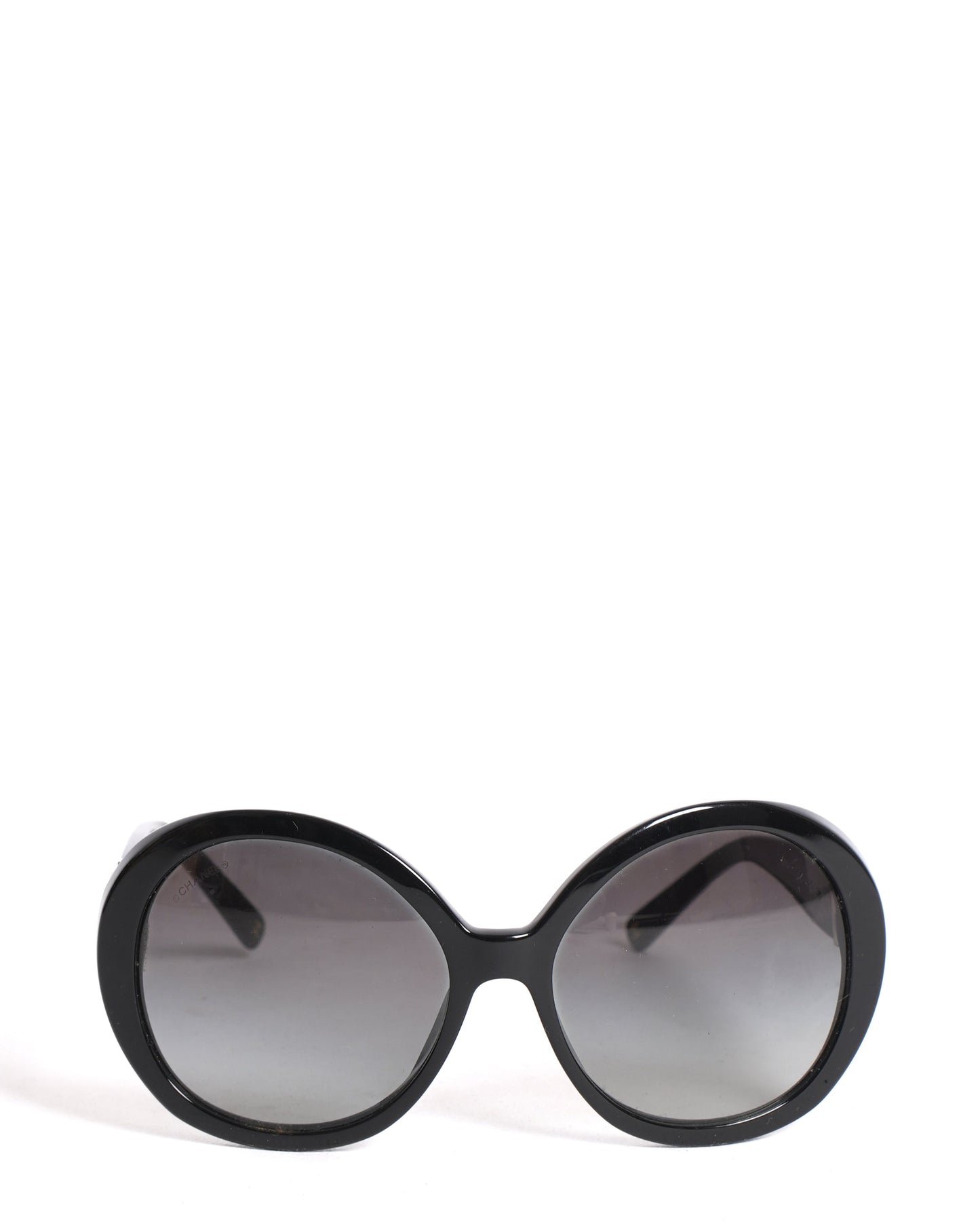 Chanel Round Frame Sunglasses WIth Pearl Detailing On Temple