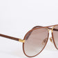 New Gucci Women's Aviator Sunglasses In Brown