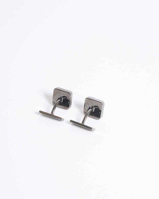 New Burberry Black & Grey Checkered Cufflinks