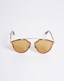 Christian dior goldtone metal tortoise so real rise sunglasses