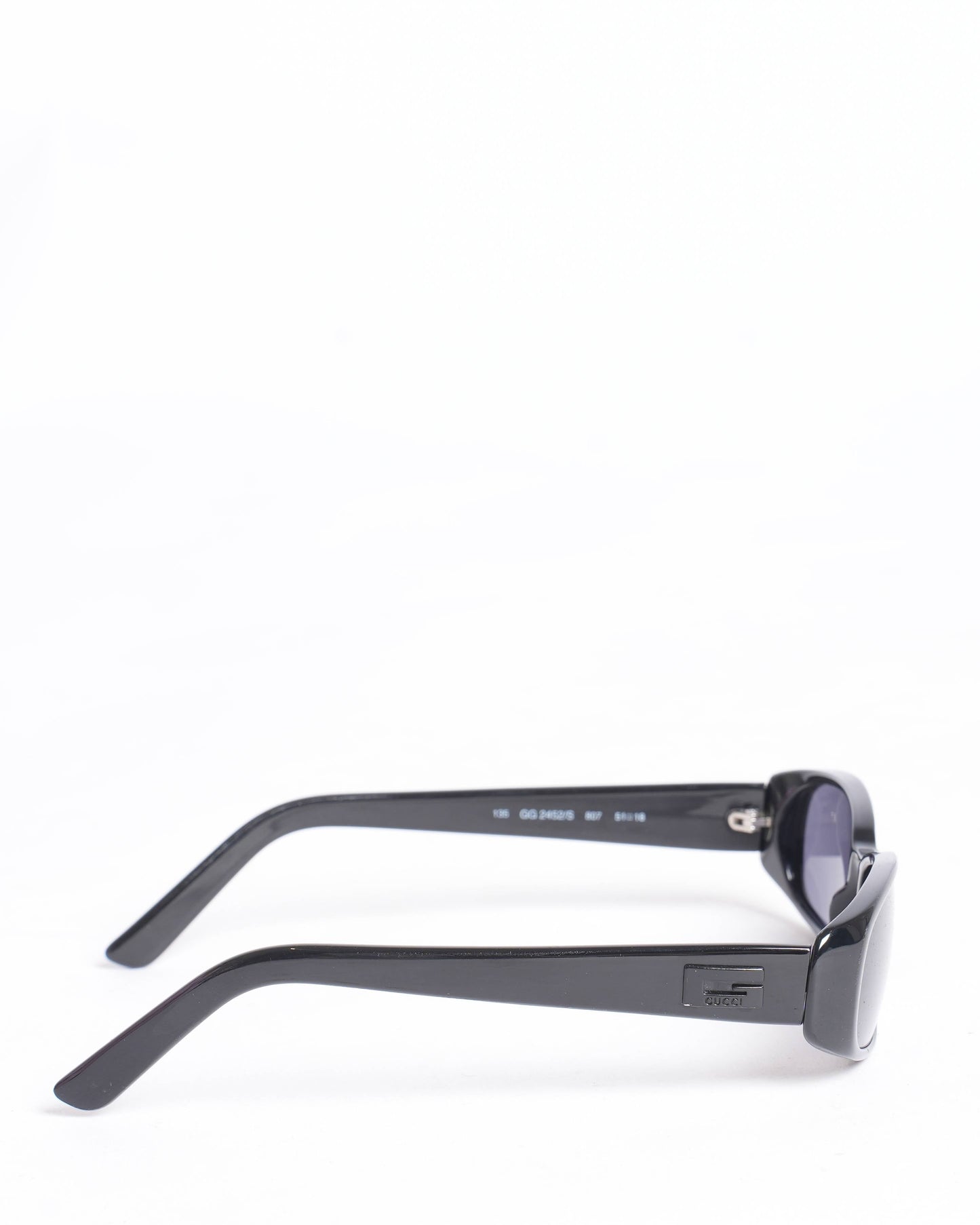 Gucci Rectangle Acetate  Black Sunglasses