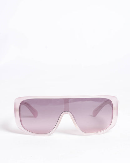 Chanel Women's Wide Lense Recycled Metal Sunglasses In Pink Frame