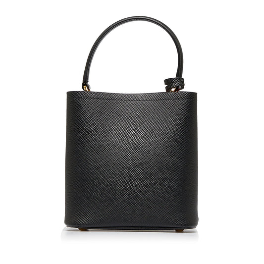 Prada Cuir Panier Bag Black Saffiano