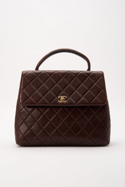 Chanel Brown Kelly Bag With 24K Gold Plated Hardware
