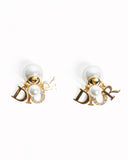 New Christian Dior Resin Pearls Crystals Tribales Earrings