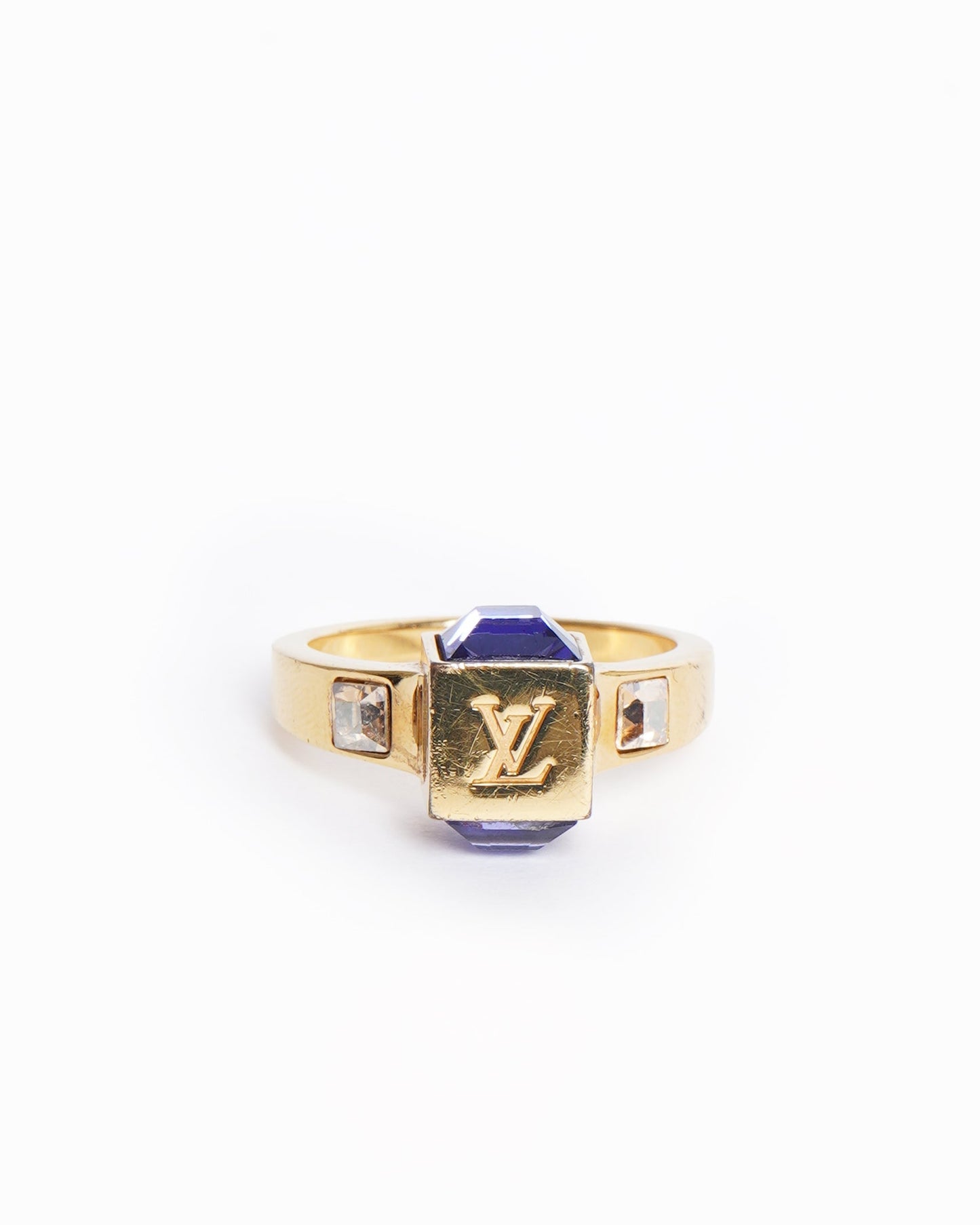 Louis vuitton crystal gamble ring