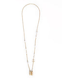 New Chanel cc pearl gold necklace
