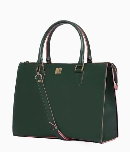 Army green workplace handbag