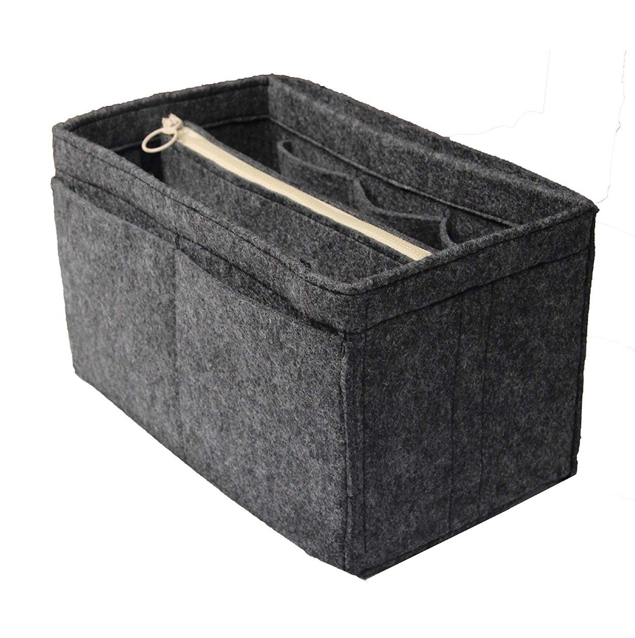 [LV City Steamer GM Organizer] Felt Purse Insert with Middle Zip Pouch, Customized Tote Organize, Bag in Handbag (Type B)