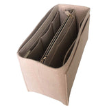 For [ON MY SIDE MM (Medium)] Felt Organizer (w/ Middle Zip Pouch) Purse Insert Customized Tote Organize Lining Protection
