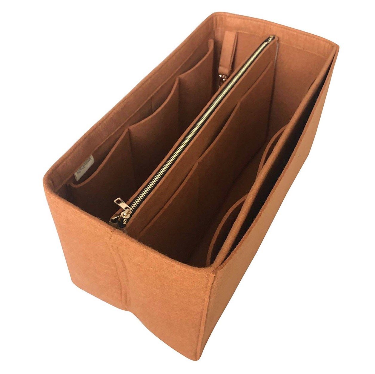 [LV Ellipse PM Organizer] Felt Purse Insert with Middle Zip Pouch, Customized Tote Organize, Bag in Handbag (Type B)