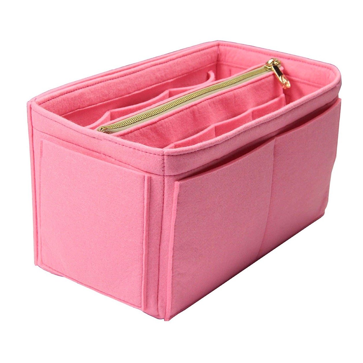 [LV City Steamer GM Organizer] Felt Purse Insert with Middle Zip Pouch, Customized Tote Organize, Bag in Handbag (Type B)