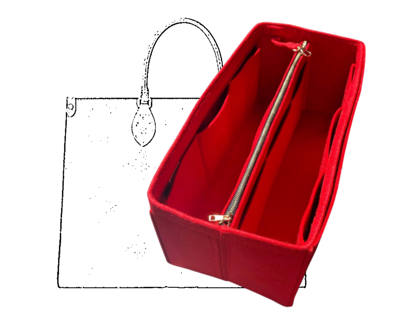 For [Onthego MM (Medium)] Liner Insert Organizer On The Go OTG (Type B)