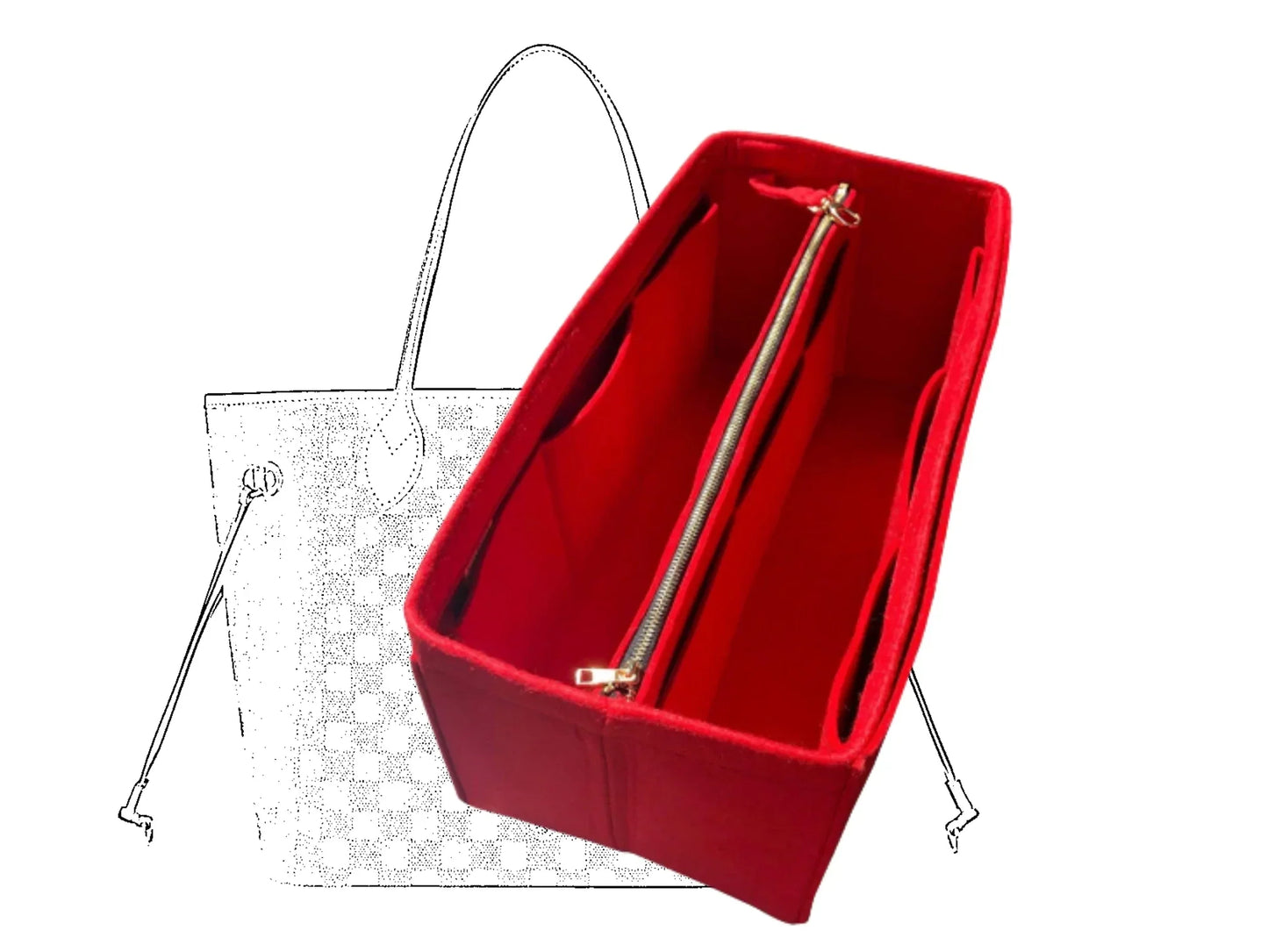 For [Neverfull GM (Large)] Insert Organizer Liner (Type B)