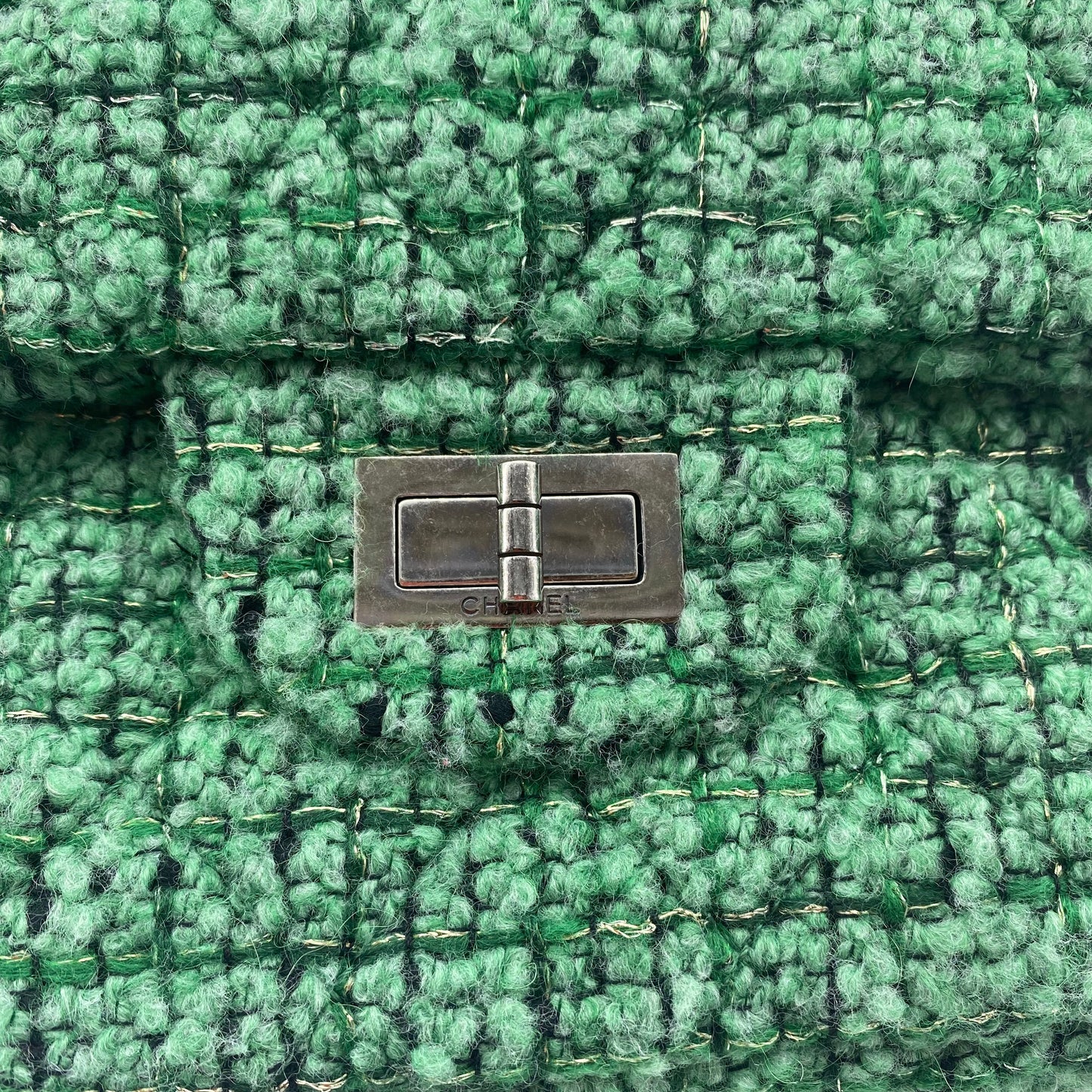 Chanel 2.55 Flap Bag in Green Tweed