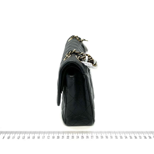 Chanel Classic Flap Medium Black Caviar Leather with 24k Gold Hardware, 2008-2009