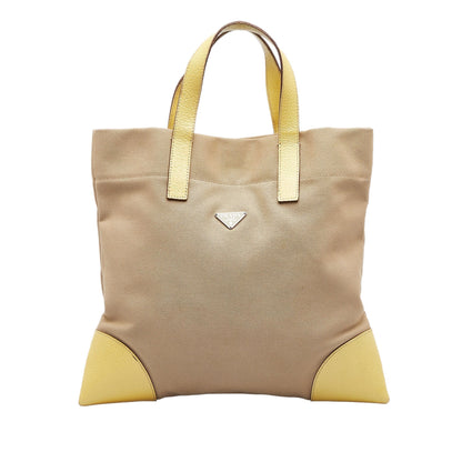 Beige Prada Canapa Tote