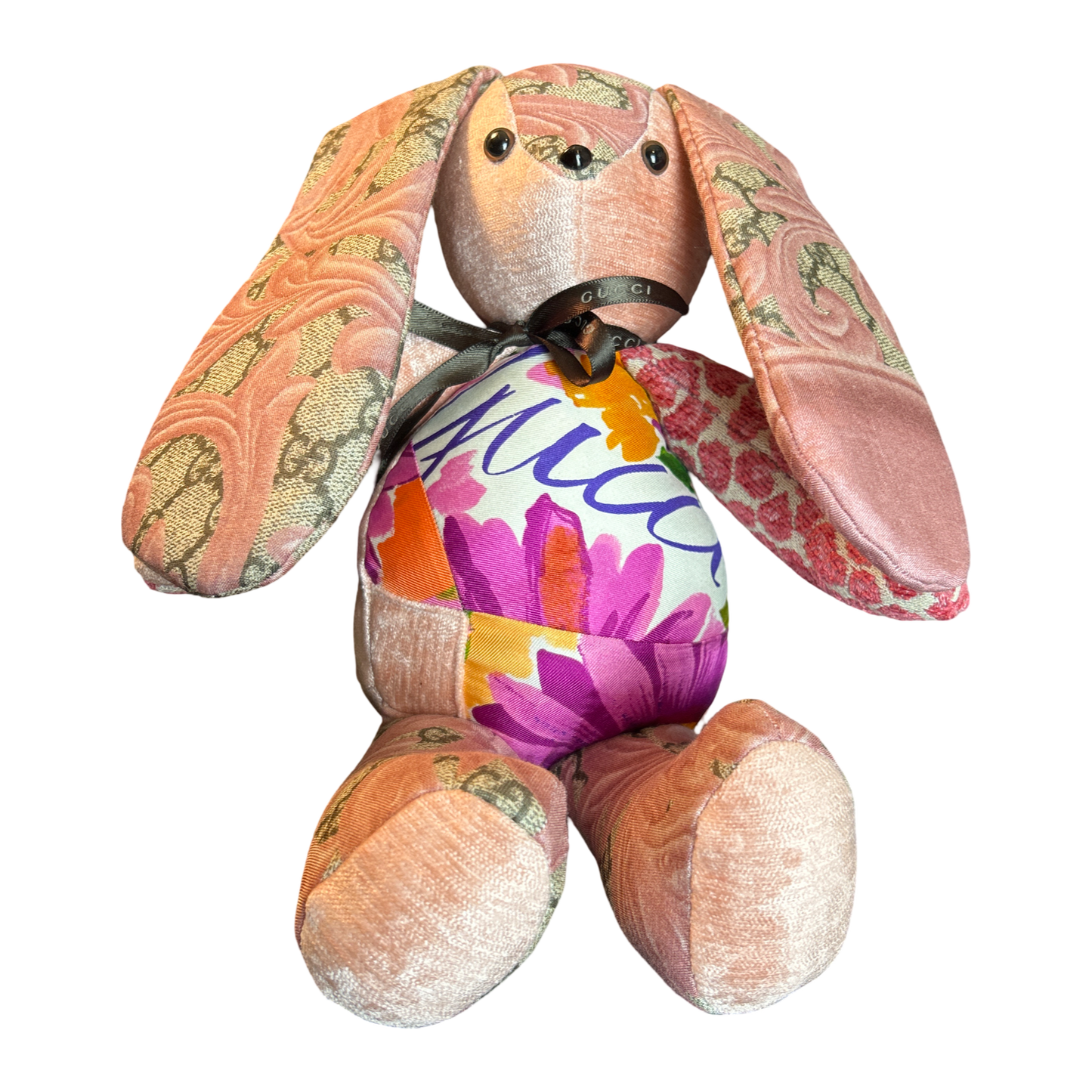 GG Logo   Silk Scarf Clever Bunny