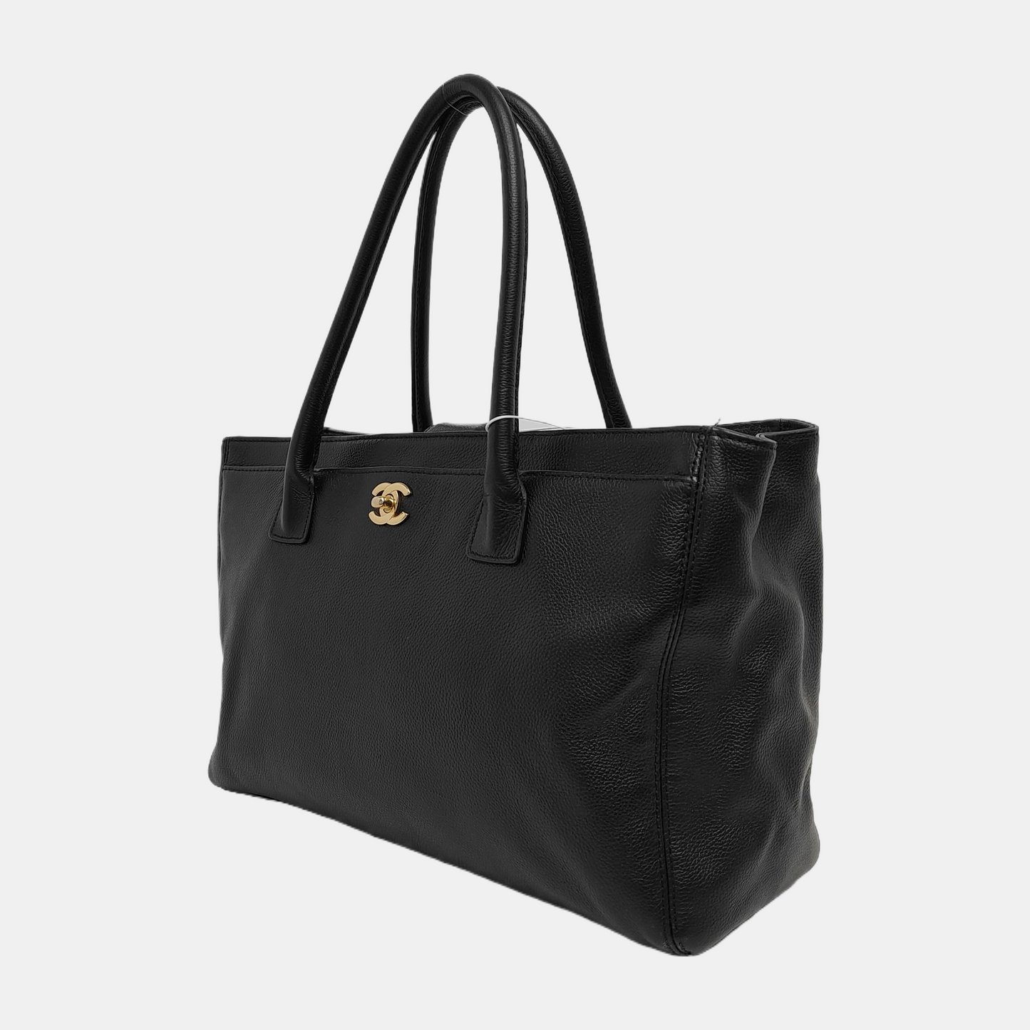 Chanel Cerf Executive Black Caviar Leather Handbag Gold Hardware