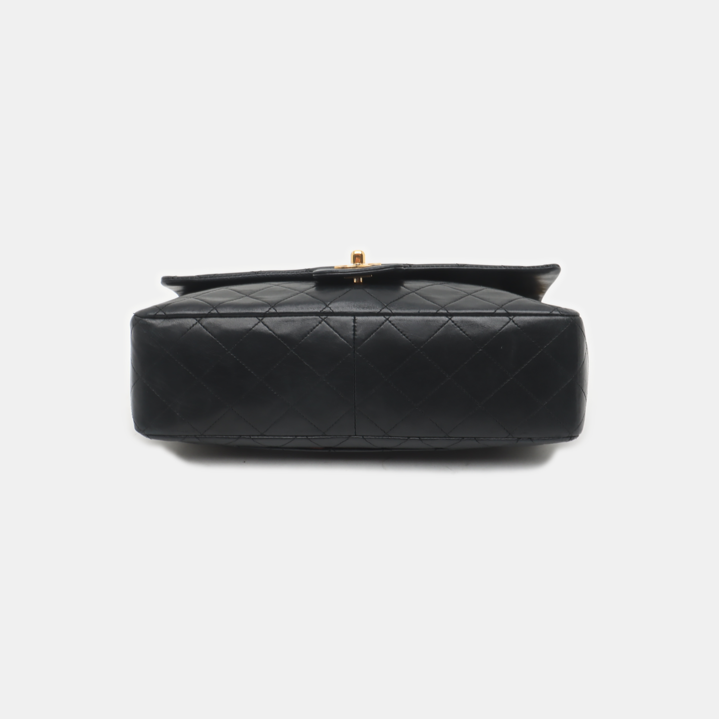 Chanel Classic Flap   Large Black Lambskin Leather with 24k Gold Hardware, 1989-1991
