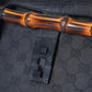 Gucci GG Canvas Bamboo Bullet Black Shoulder Bag