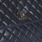 Chanel Quilted Caviar Coco Black Handle Bag