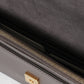 New Fendi Brown Studded Leather Wallet On Chain