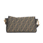 Fendi Tobacco Brown FF Jacquard Fabric Medium Baguette