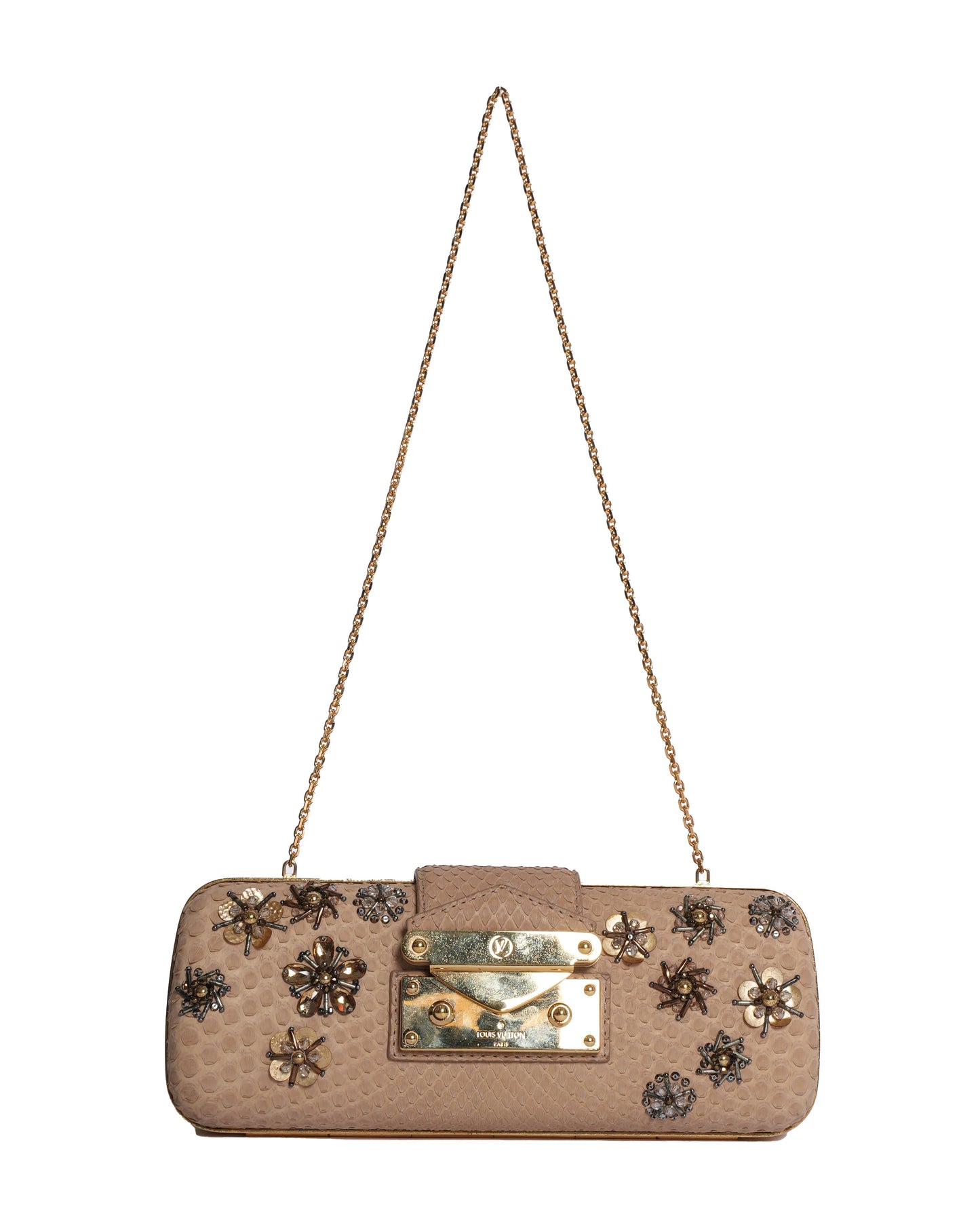 Louis Vuitton Python Trésor Minaudière Clutch